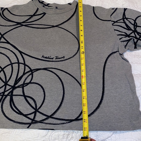 Moschino Jeans Gray& Black Top Size Small - Picture 9 of 14